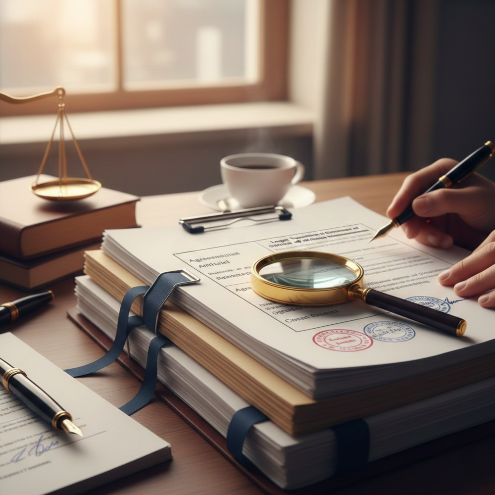 ترجمة قانونية لعقود ومذكرات رسمية