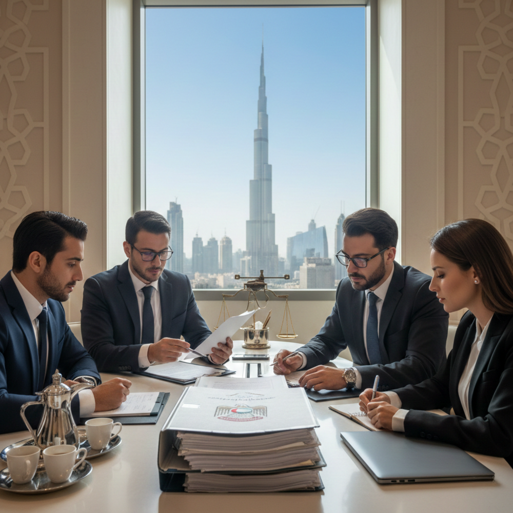 فريق قانوني يحلل الملف قبل بدء الإجراءات